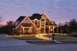 51207,Home Decorated with Christmas Lights